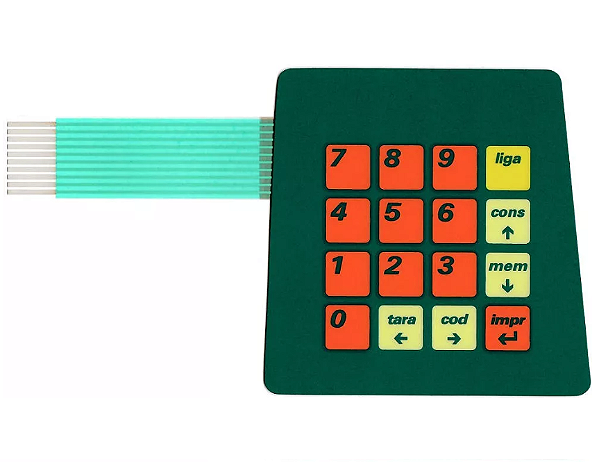 Membrana Teclado para Balança Compatível com Filizola BCSA Cor Verde
