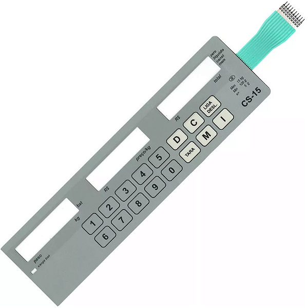Membrana Teclado para Balança Compatível com Filizola CS 15 Bateria Classe 3