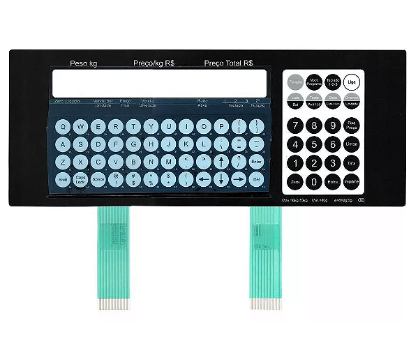 Membrana Teclado para Balança Compatível com Toledo Prix 4 Prix 6 Preta 15Kg