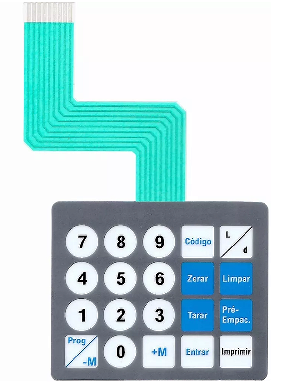 Membrana Teclado para Balança Compatível com Toledo Prix 3 Naja Cinza