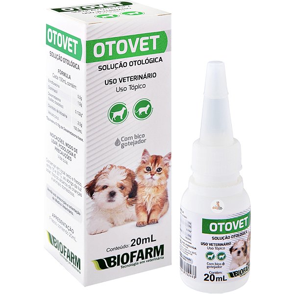 Otovet Solução Otológica para Cães e Gatos Biofarm 20 ml