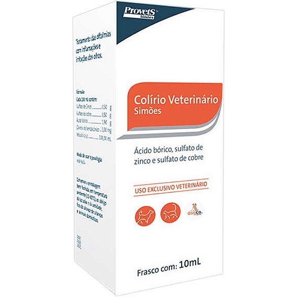 Colírio Provets Simões Veterinário - 10 mL
