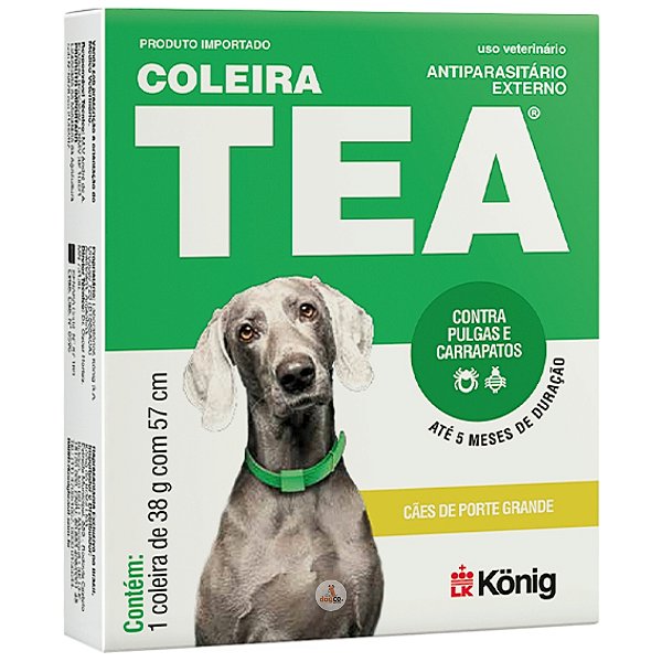 Coleira Antipulgas para Cães 38g - 57cm - Tea - Konig