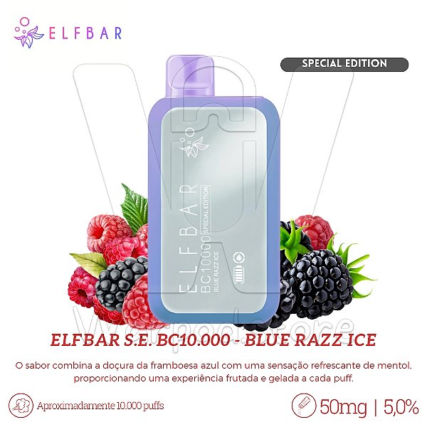 Pod Desc Elfbar Special Edition Bc10.000 - Blue Razz Ice