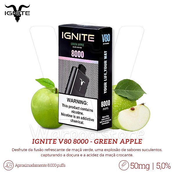 Pod Desc Ignite V80 8.000 - Green Apple