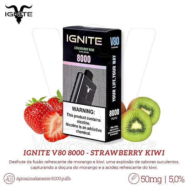 Pod Desc Ignite V80 8.000 - Strawberry Kiwi