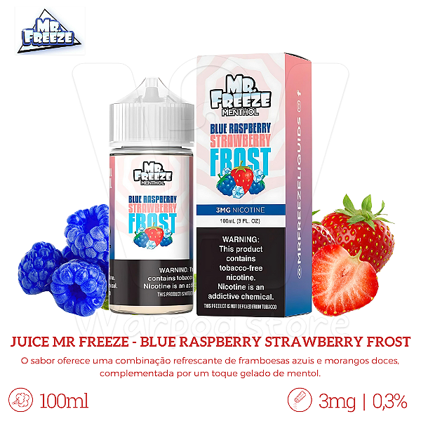 Juice Mr Freeze 100ml / 3mg - Blue Raspberry Strawberry Frost