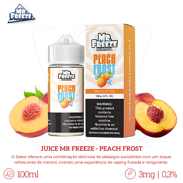 Juice Mr Freeze 100ml / 3mg - Peach Frost