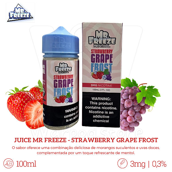 Juice Mr Freeze 100ml / 3mg - Strawberry Grape Frost