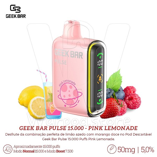 Pod Desc Geek Bar 15.000 - Pink Lemonade
