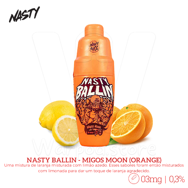 Juice Nasty Ballin 60ml / 3mg - Migos Moon (orange)