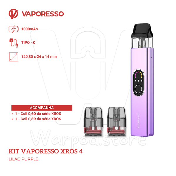 Aparelho Pod Vaporesso Xros 4 - Lilac Purple