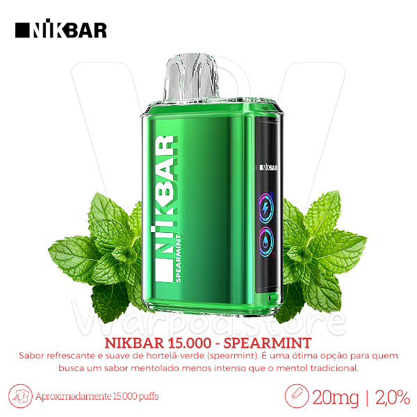 Pod Desc Nikbar 15.000 - Spearmint