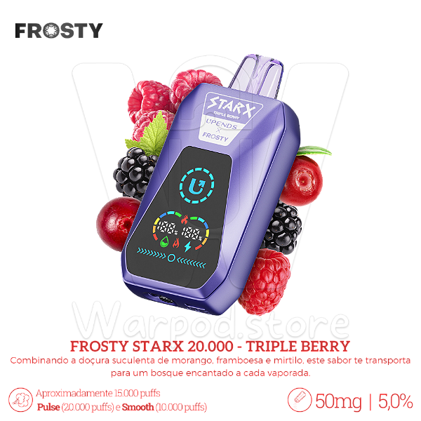 Pod Desc Frosty Starx 20.000 - Triple Berry