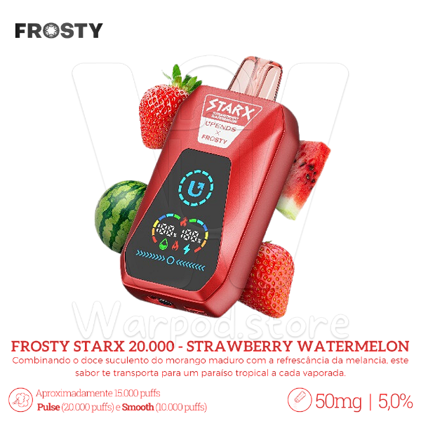 Pod Desc Frosty Starx 20.000 - Strawberry Watermelon