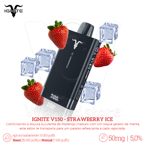 Pod Desc Ignite V150 15.000 - Strawberry Ice