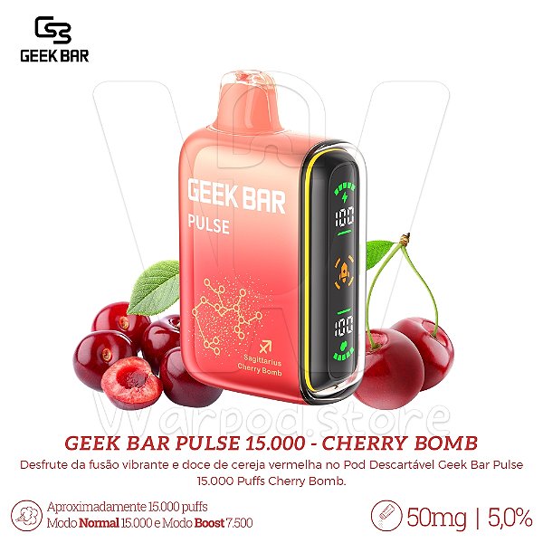 Pod Desc Geek Bar 15.000 - Cherry Bomb