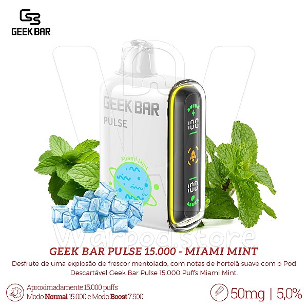 Pod Desc Geek Bar 15.000 - Miami Mint