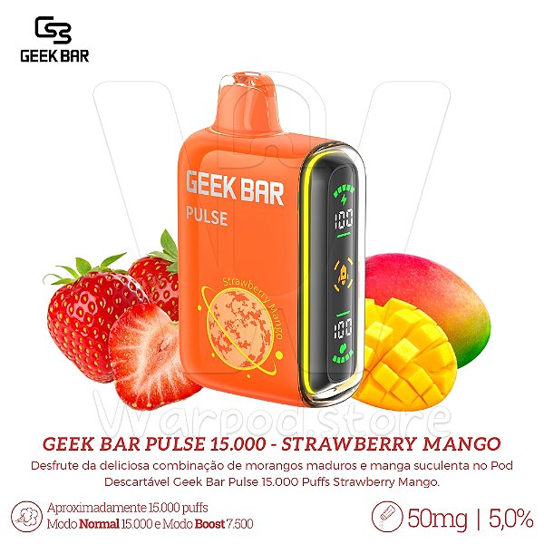 Pod Desc Geek Bar 15.000 - Strawberry Mango