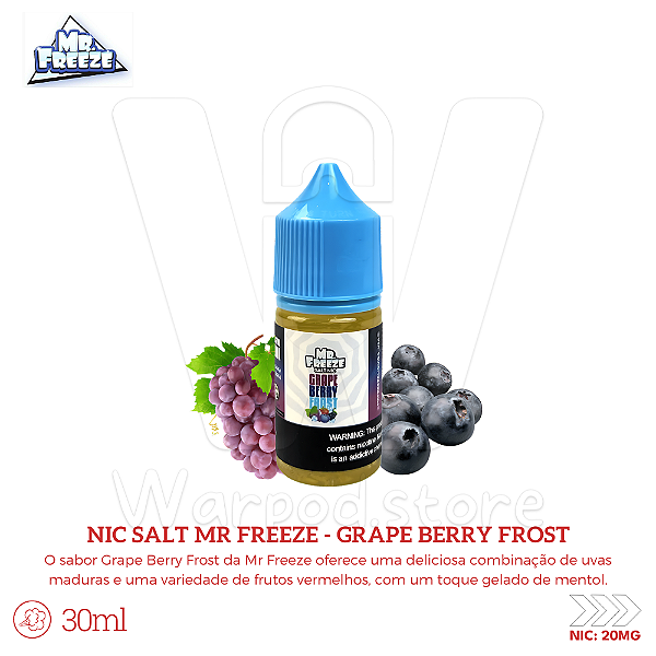 Nic Salt Mr Freeze 30ml / 20mg - Grape Berry Frost