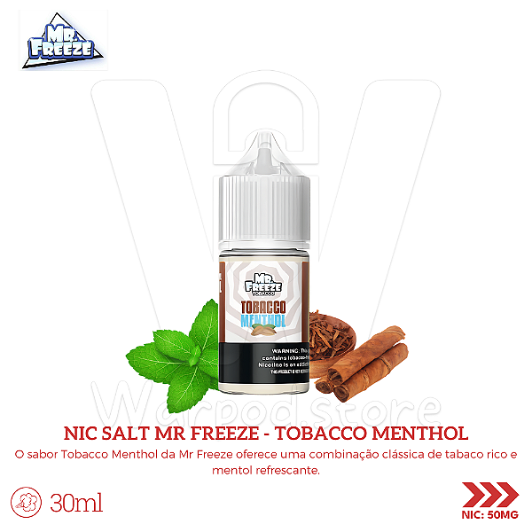 Nic Salt Mr Freeze 30ml / 50mg - Tobacco Menthol