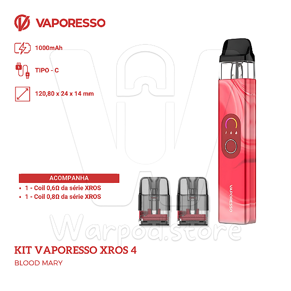Aparelho Pod Vaporesso Xros 4 - Bloody Mary