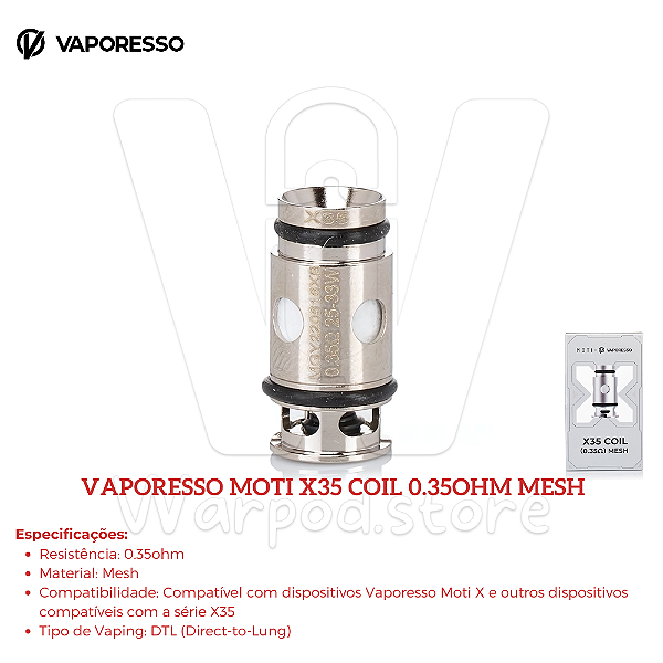 Resistencia Vaporesso Moti X35 Coil 0.35ohm mesh