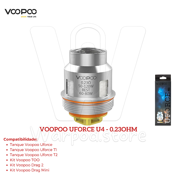 Resistencia Voopoo Uforce U4 - 60-80w - 0.23ohm