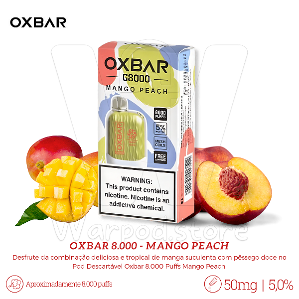 Pod Desc Oxbar 8.000 - Mango Peach