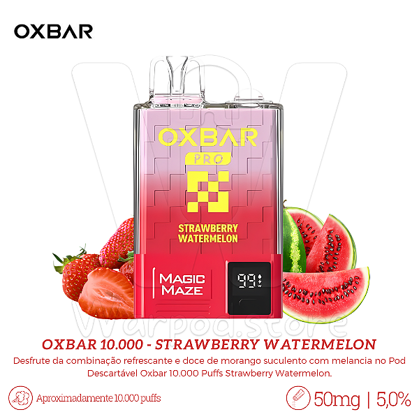 Pod Desc Oxbar 10.000 - Strawberry Watermelon