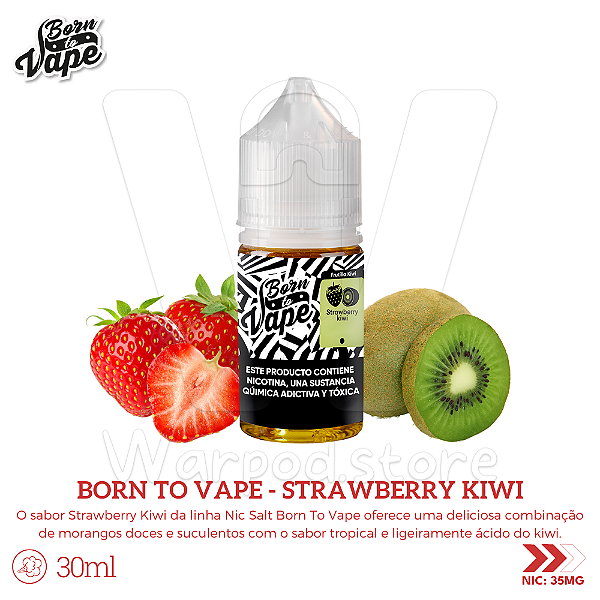 Nic Salt Born To Vape 30ml / 35mg - Strawberry Kiwi