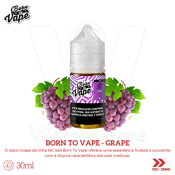 Nic Salt Born To Vape 30ml / 35mg - Grape
