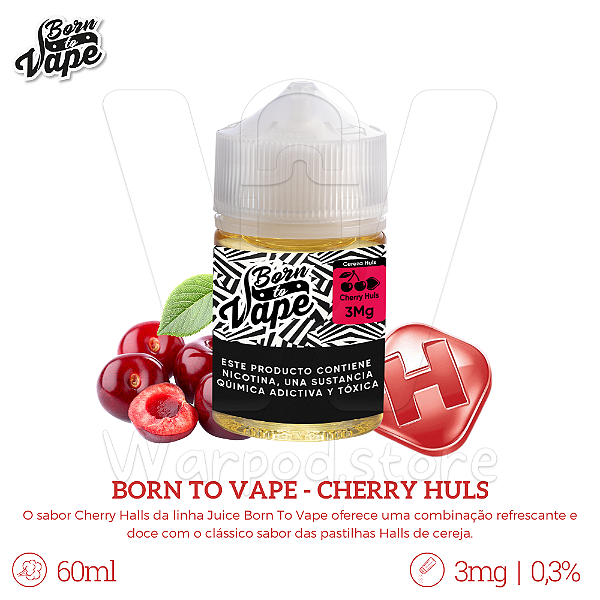 Juice Born To Vape 60ml / 3mg - Cherry Huls