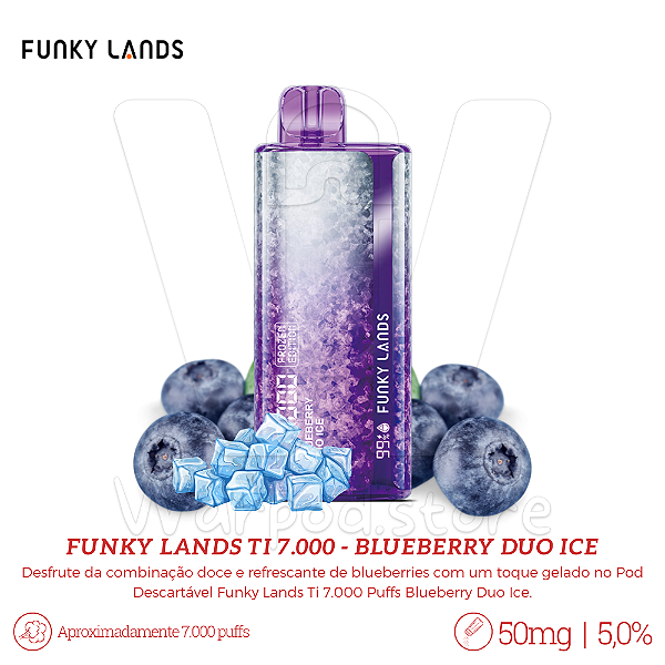 Pod Desc Funky Lands Ti 7.000 - Blueberry Duo Ice