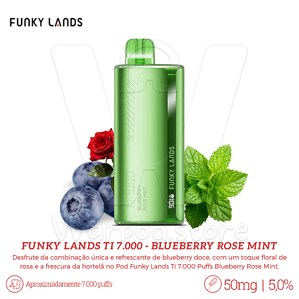 Pod Desc Funky Lands Ti 7.000 - Blueberry Rose Mint