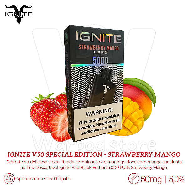 Pod Desc Ignite V50 Special Edition 5.000 - Strawberry Mango