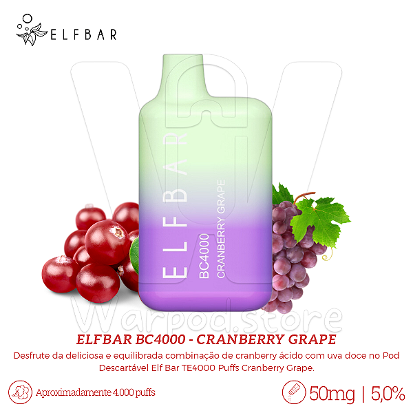 Pod Desc Elfbar BC4.000 - Cranberry Grape