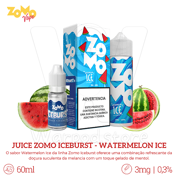 Juice Zomo Icebusrt 60ml / 3mg - Watermelon Ice