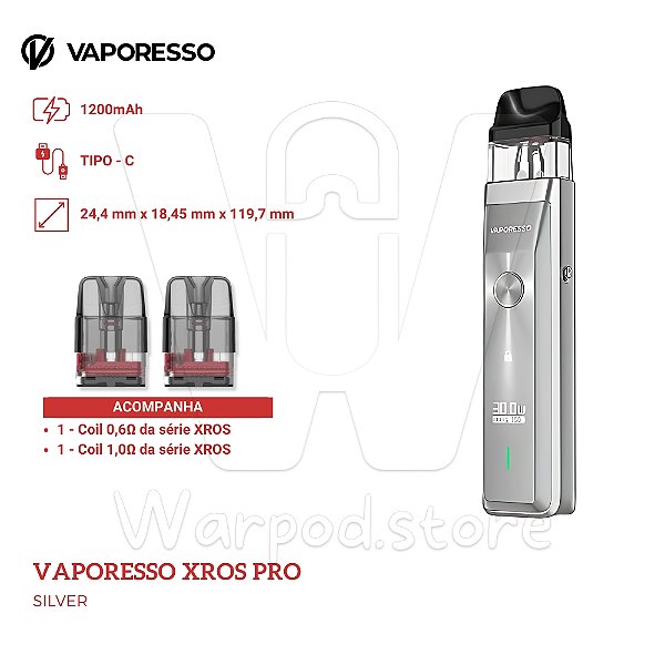 Aparelho Pod Vaporesso Xros Pro - Silver