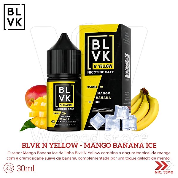 Nic Salt Blvk N Yellow 30ml / 35mg - Mango Banana Ice