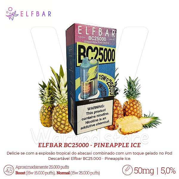 Pod Desc Elfbar Bc25.000 - Pineapple Ice