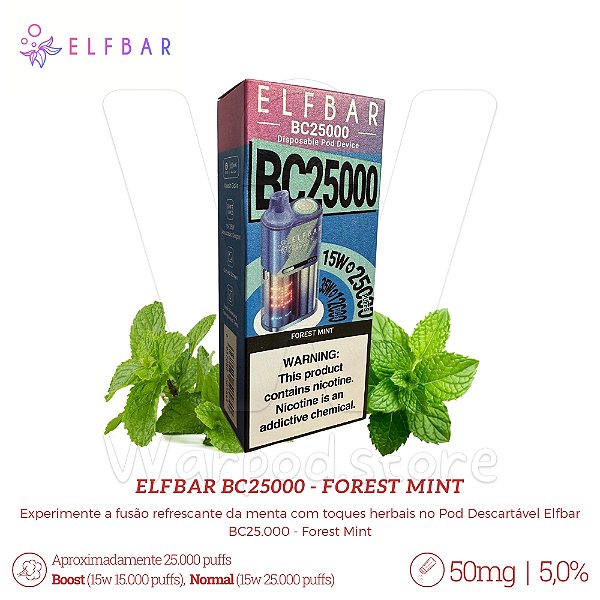 Pod Desc Elfbar Bc25.000 - Forest Mint