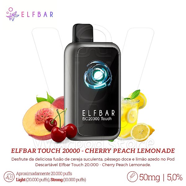 Pod Desc Elfbar Touch 20.000 - Cherry Peach Lemonade