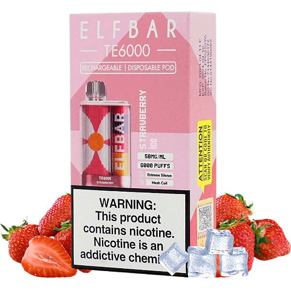 Pod Desc Elfbar Te6.000 - Strawberry Ice