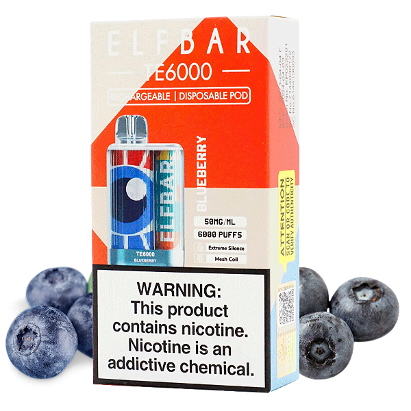 Pod Desc Elfbar Te6.000 - Blueberry