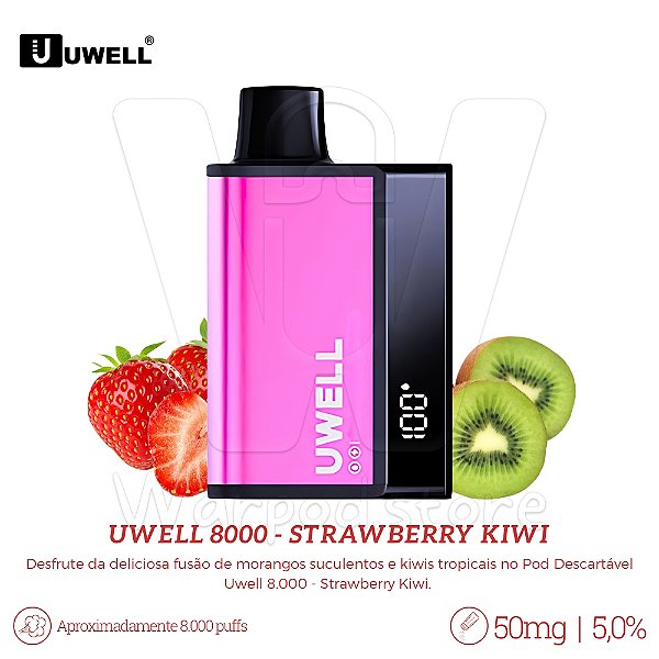 Pod Desc Uwell 8.000 - Strawberry Kiwi