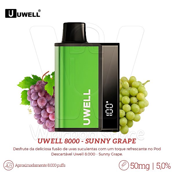 Pod Desc Uwell 8.000 - Sunny Grape