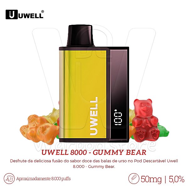 Pod Desc Uwell 8.000 - Gummy Bear
