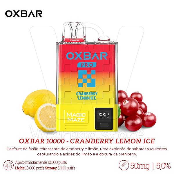 Pod Desc Oxbar 10.000 - Cranberry Lemon Ice
