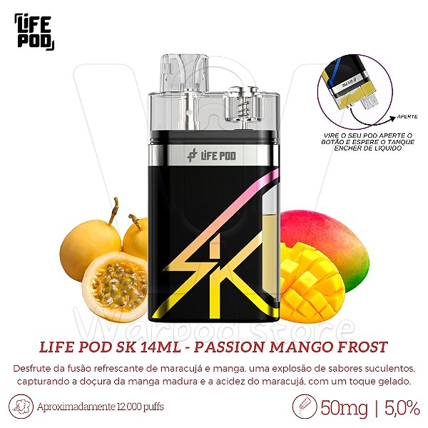 Pod Desc Life Pod SK 14 ML - Passion Mango Frost